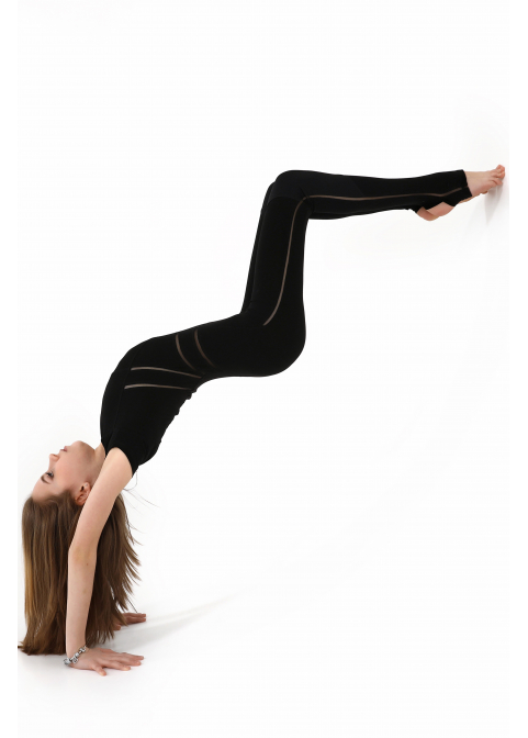 GALAXY The black jumpsuit insert with mesh and gasket in the knee area (jersey)