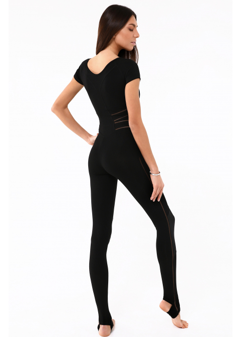 GALAXY The black jumpsuit insert with mesh and gasket in the knee area (jersey)