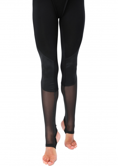 AVATAR black Leggings with a heel cutout