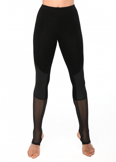 AVATAR black Leggings with a heel cutout