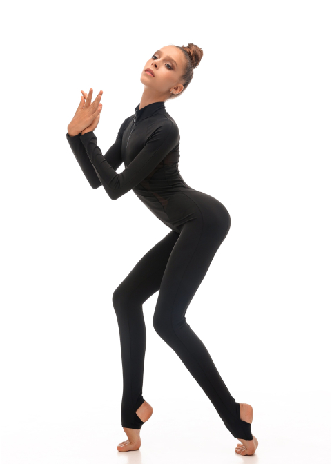 CARBON ZIP Black jumpsuit