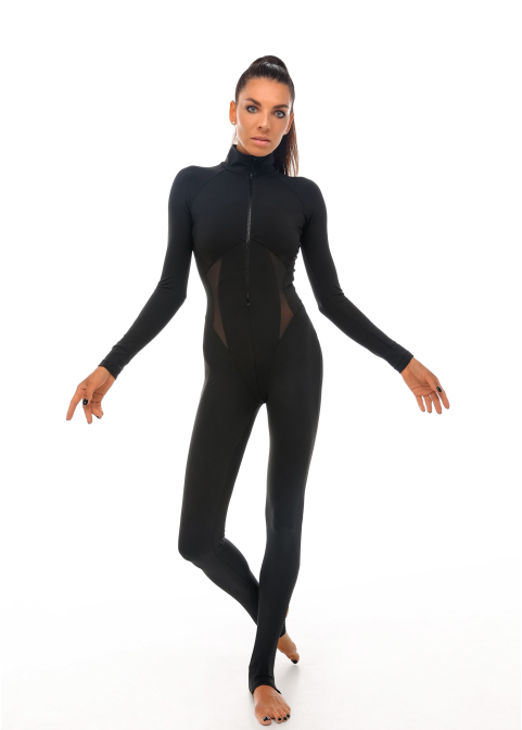 CARBON ZIP Black jumpsuit