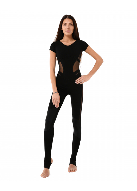 GALAXY The black jumpsuit insert with mesh and gasket in the knee area (Mesh)
