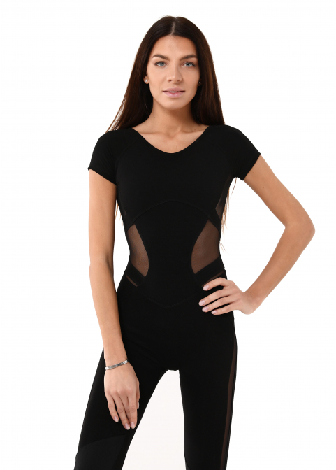 GALAXY The black jumpsuit insert with mesh and gasket in the knee area (Mesh)