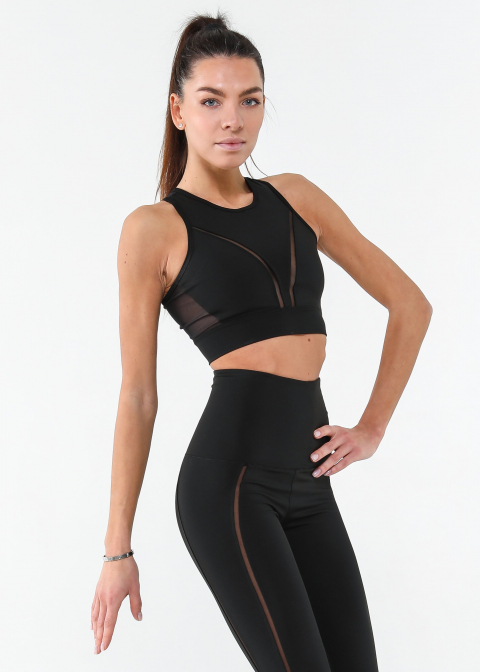 CARBON Top boxer with mesh inserts