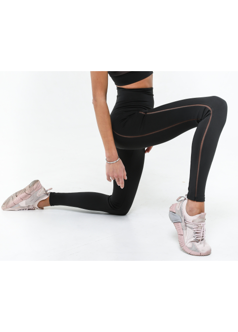 CARBON Leggings with a wide belt and high waist (without a heel)