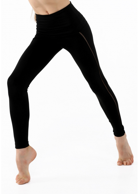 CARBON Leggings with a wide belt and high waist (without a heel)