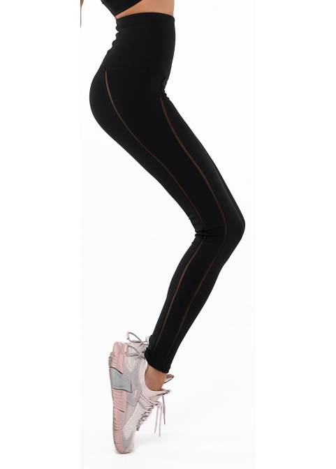 CARBON Leggings with a wide belt and high waist (without a heel)