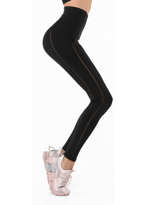 CARBON Leggings with a wide belt and high waist (without a heel)